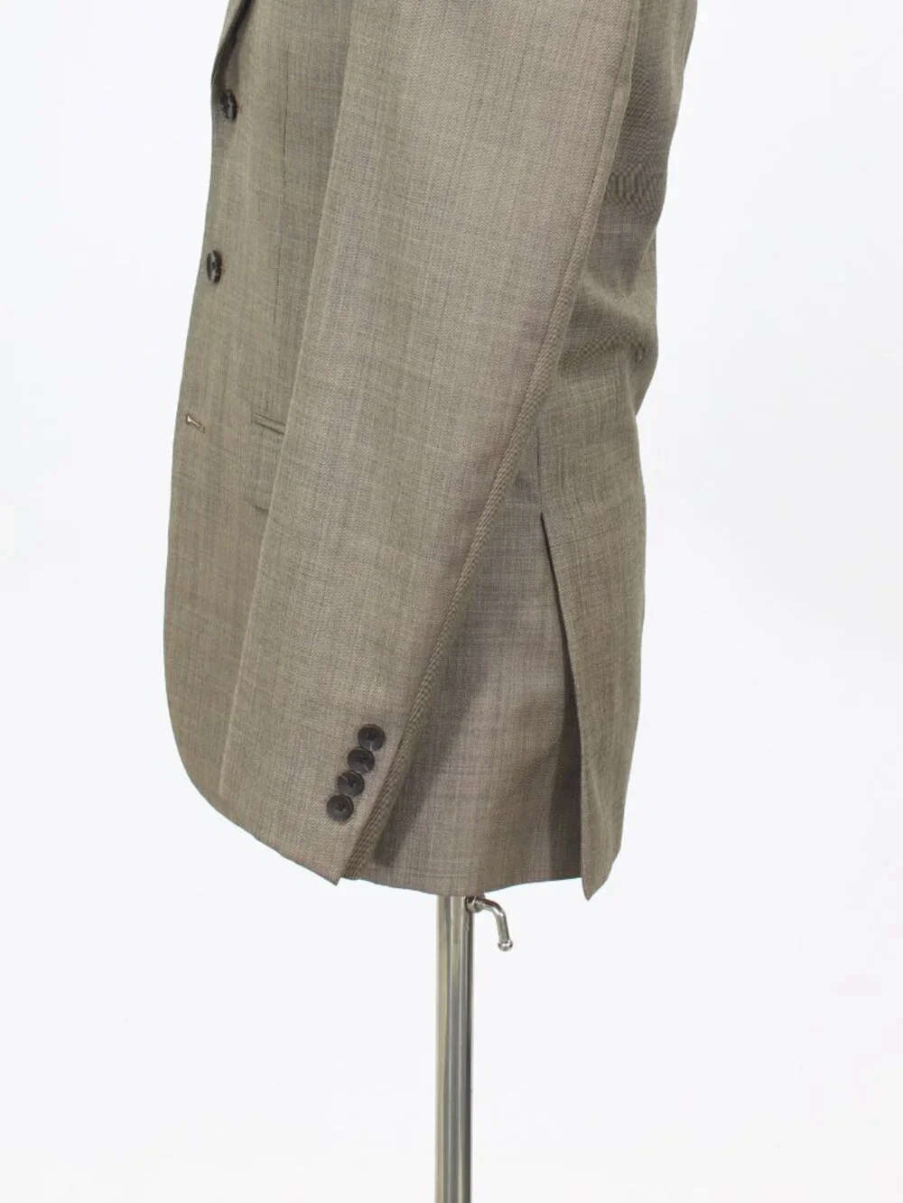 Perry Ellis 36R 32x31 Brown Full Suit 3-Button Solid R968
